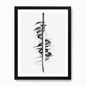 Vintage Japanese Katana Art Print