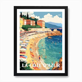 Cote D Azur France Travel Poster 2 Art Print