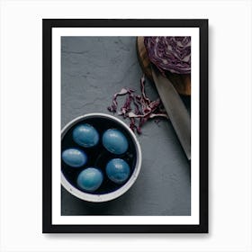 Blue Eggs In A Bowl 2 Art Print