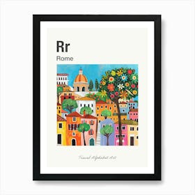 Kids Travel Alphabet  Rome 1 Art Print