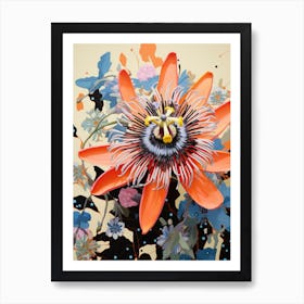 Surreal Florals Passionflower 2 Flower Painting Art Print