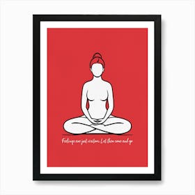 Woman Meditating Art Print