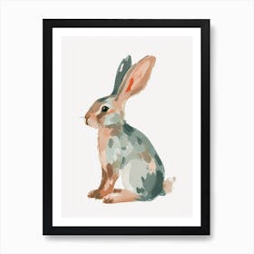 Argente Rabbit Kids Illustration 1 Art Print