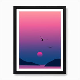 Pink Sunset Art Print