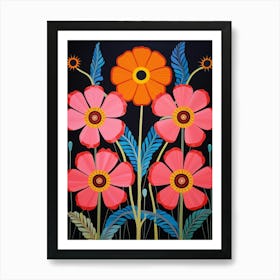 Flower Motif Painting Cosmos 5 Art Print