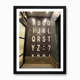 Alphabetical list Print Art Print