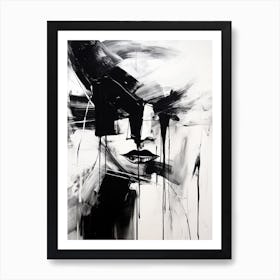 Silence Abstract Black And White 5 Art Print