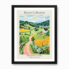 Poster Of Blackberry Farm   Walland, Tennessee   Resort Collection Storybook Illustration 4 Art Print