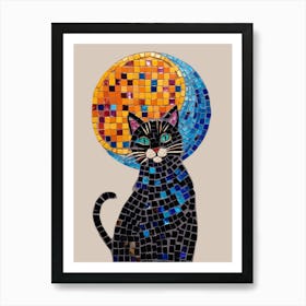 Mosaic Cat 10 Art Print