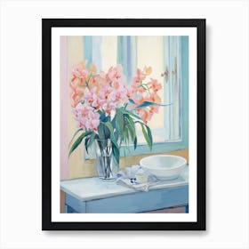 A Vase With Orchid, Flower Bouquet 1 Art Print