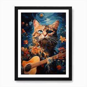 Hunzinator Cat In Shower With Sunglasses 53461730 B583 4e3e 9308 Aa52603aa1b4 Art Print