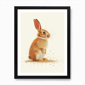 Californian Rabbit Nursery Illustration 1 Art Print