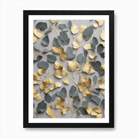 Gold Leaf Wall Art Art Print