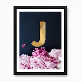 Flower Alphabet J Art Print
