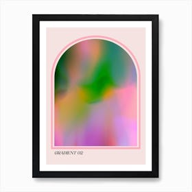 Gradient 2 pink and green Art Print