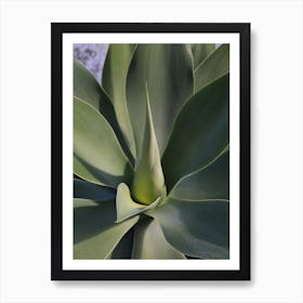 Botanical Green Agave Leafs Art Print