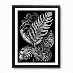 Tongue Fern Linocut Art Print