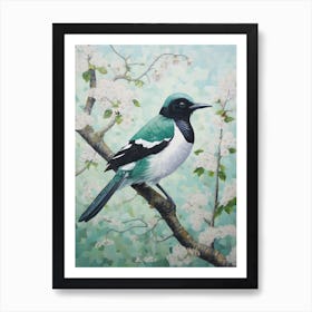 Ohara Koson Inspired Bird Painting Magpie 5 Art Print