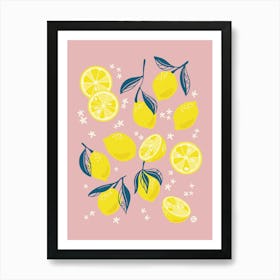 Lemon Sunshine [pink] Art Print