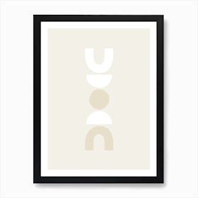 Balancing Stones Beige Art Print