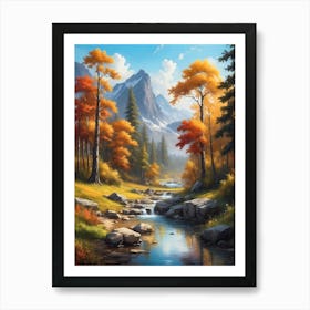 Autumn Stream Art Print