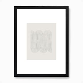 Minimalist gray lines 2 Art Print