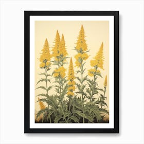 Nokanzou Goldenrod 1 Vintage Japanese Botanical Art Print