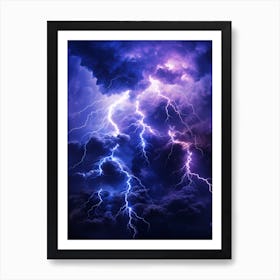 Lightning In The Sky 12 Art Print