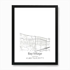 Bay Village,United States Minimalist Map Art Print