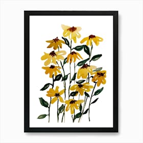 Yellow Daisies Poster