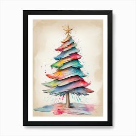 Christmas Tree Canvas Print  Art Print