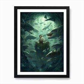 Man In The Cave Art Print