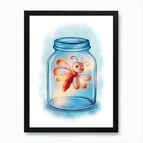 Dragonfly In A Jar 2 Art Print