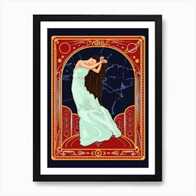 Cygnus, PLANET, CONSTELLATION, SPACE, CARD, COLLECTION Art Print