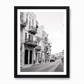 Sliema, Malta, Mediterranean Black And White Photography Analogue 2 Art Print