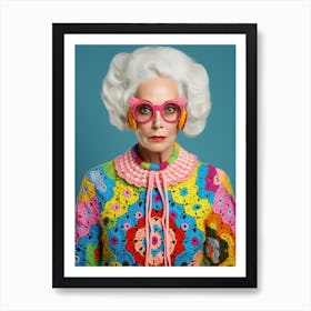 Crochet Granny 1 Art Print