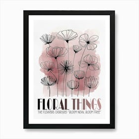 Floral Drawing Poster