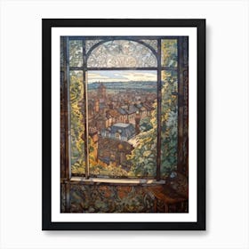 A Window View Of Rome In The Style Of Art Nouveau 2 Art Print