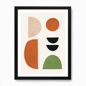 Geometry of circles and semicircles 7 Art Print