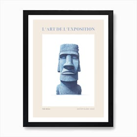 The Moai Of Easter Island Vintage Poster Art Print
