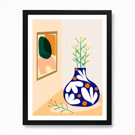 Vase And Flowers Art Print