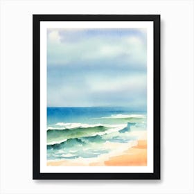 Broadstairs Beach, Kent Watercolour Art Print