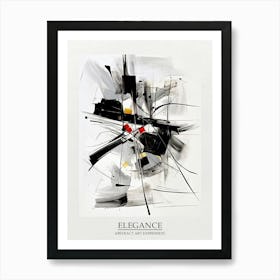 Elegance Abstract Black And White 1 Poster Art Print