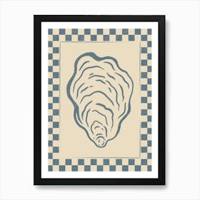 Oyster with Checkered Border Poster