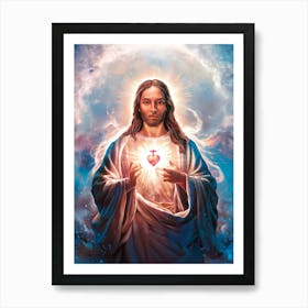 Jesus with Sacred Heart Art Print