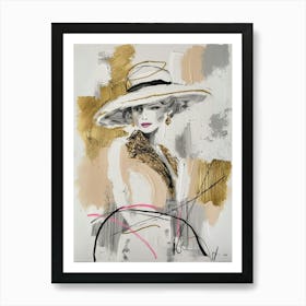 Woman In A Hat Art Print