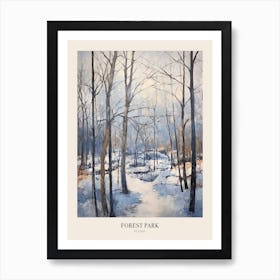 Winter City Park Poster Forest Park St Louis 3 Art Print