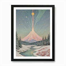 Winter Volcano no2 Art Print