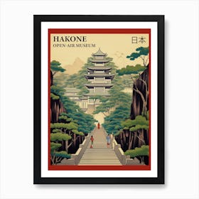 Hakone Open Air Museum, Japan Vintage Travel Art 3 Poster Art Print