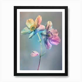 Iridescent Flower Hellebore 3 Art Print